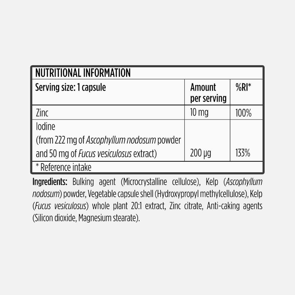 JSHealth Hair Formula with Zinc & Iodine - 60 Capsules