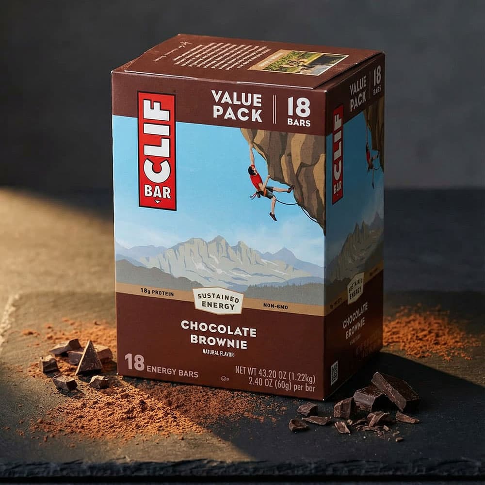 CLIF Bar Chocolate Brownie 10g Protein - 18 Bars
