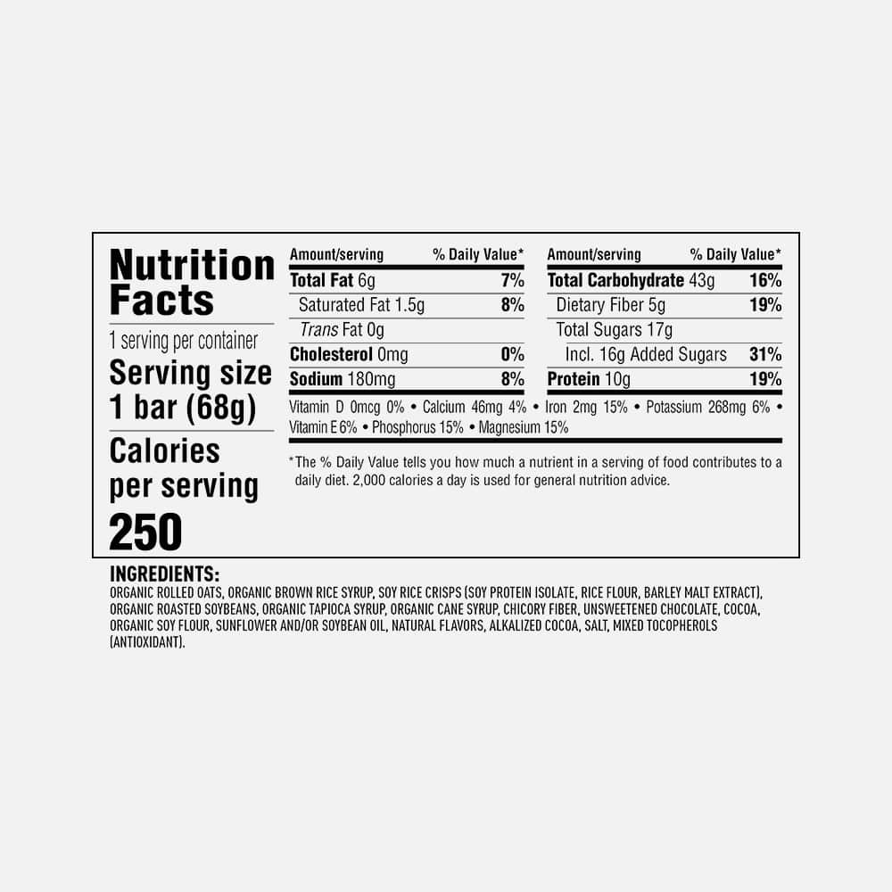 CLIF Bar Chocolate Brownie 10g Protein - 18 Bars