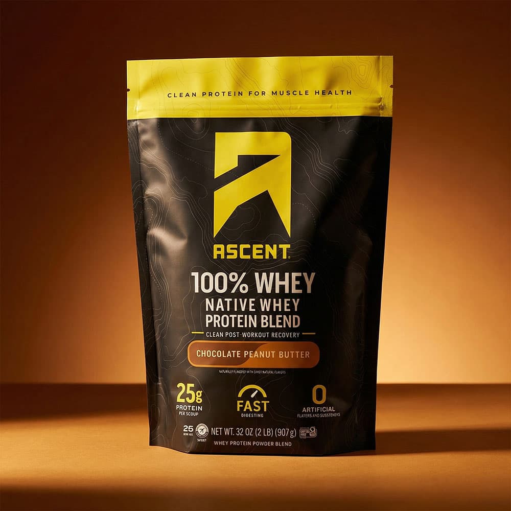 Ascent Whey Protein Isolate Powder 25g - Chocolate Peanut Butter -907 g
