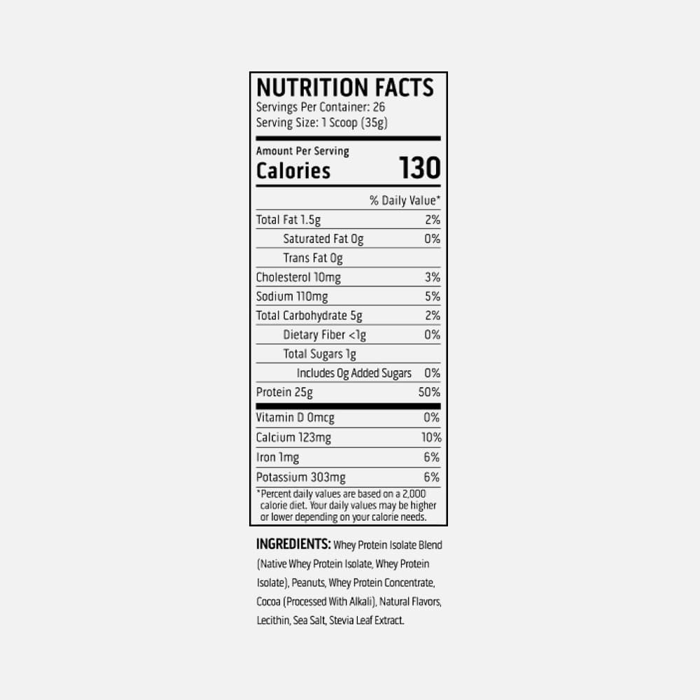Ascent Whey Protein Isolate Powder 25g - Chocolate Peanut Butter -907 g