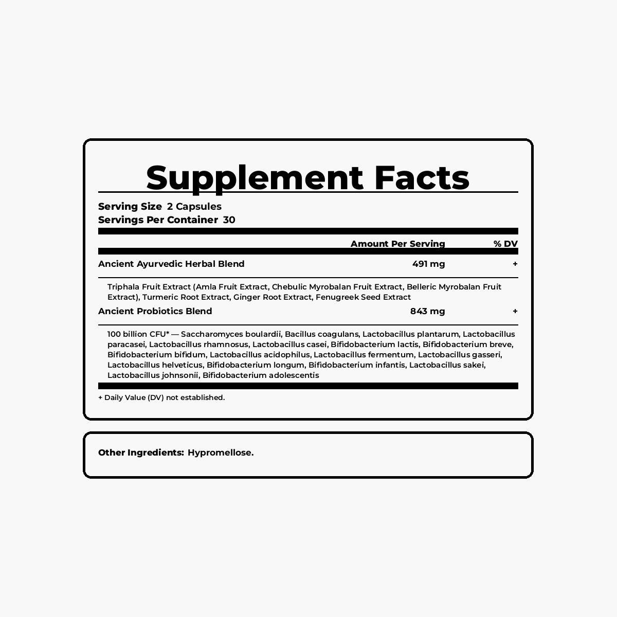 Ancient Nutrition - Probiotics Ultimate 100 Billion CFU - 60 Capsules