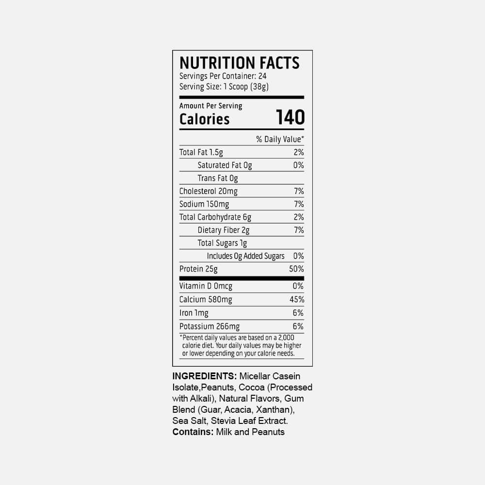 Micellar Casein Protein 25g - 2lb Chocolate Peanut Butter