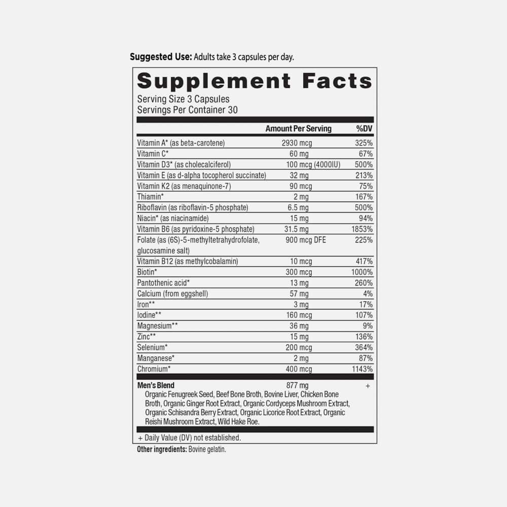Men's Multivitamin with TCM Blend - 90 Capsules