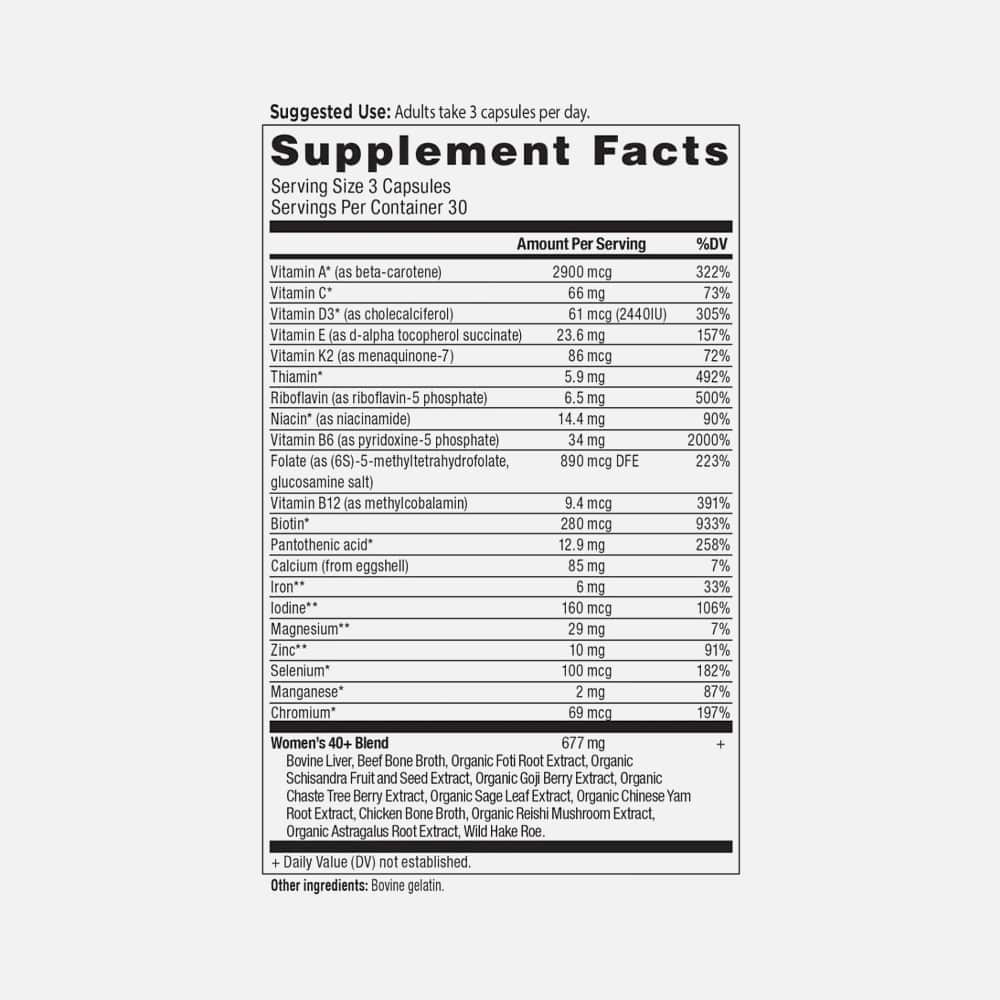 Women's 40+ Multivitamin with Vitamin D & C - 90 Capsules
