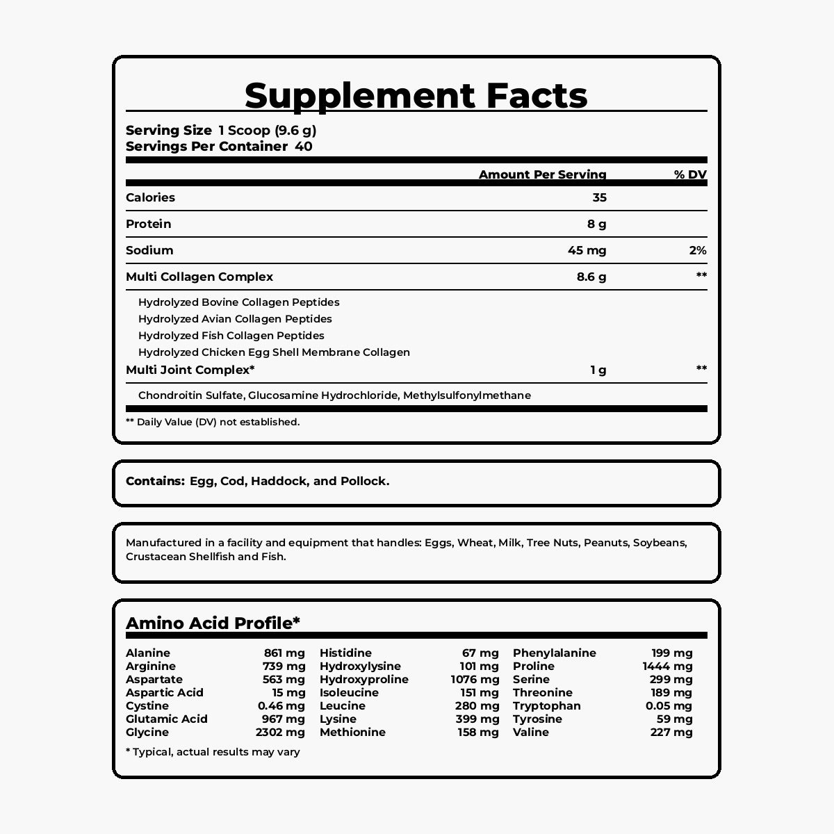 Alaya Naturals - Multi Collagen + MSM + Glucosamine - Unflavored - 40 Servings