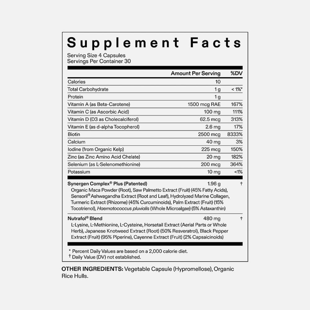 Nutrafol Women's Balance Hair Growth for Ages 45+, 120 Capsules – 1-Month Supply