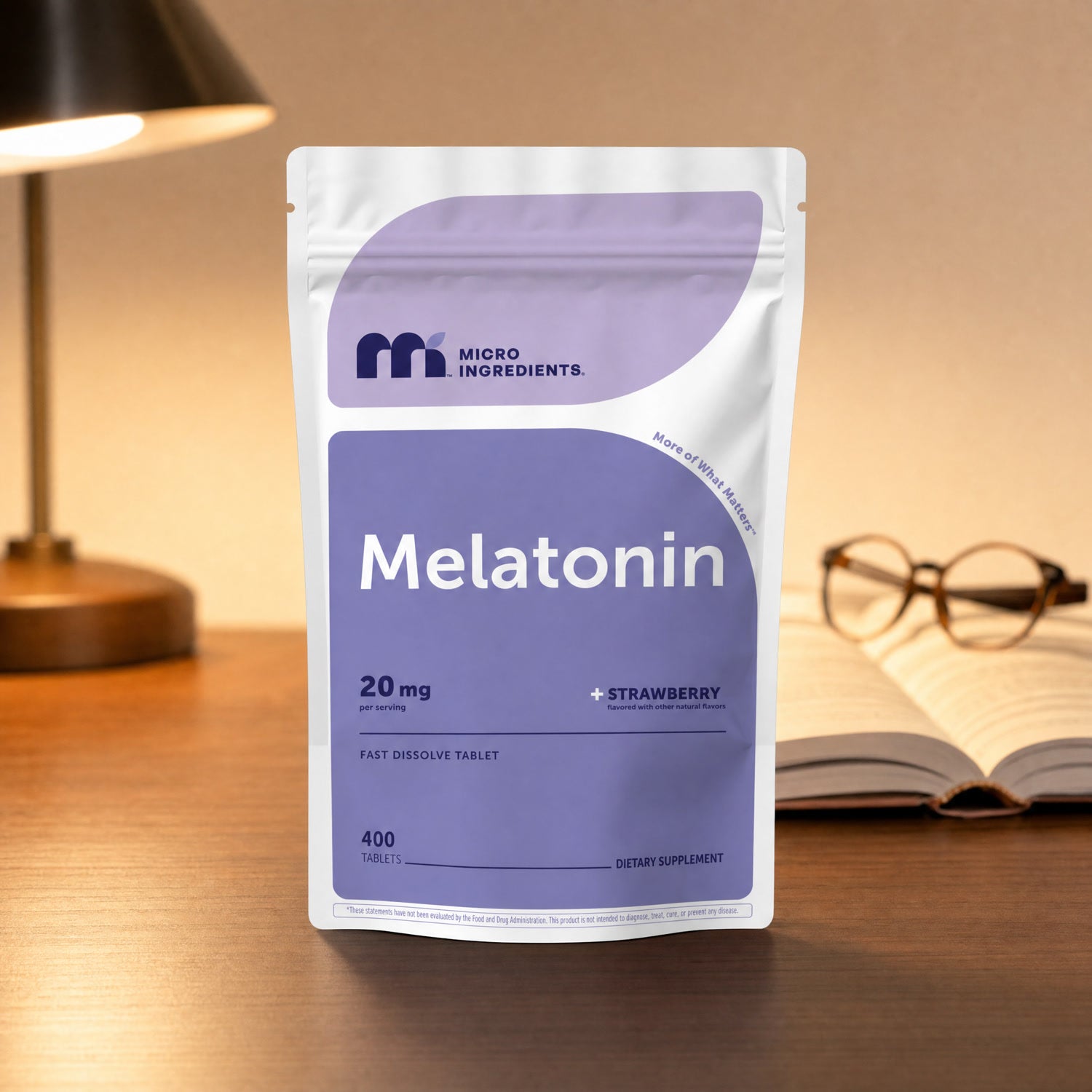 Melatonin 20mg - 400 Fast-Dissolve Strawberry Tablets