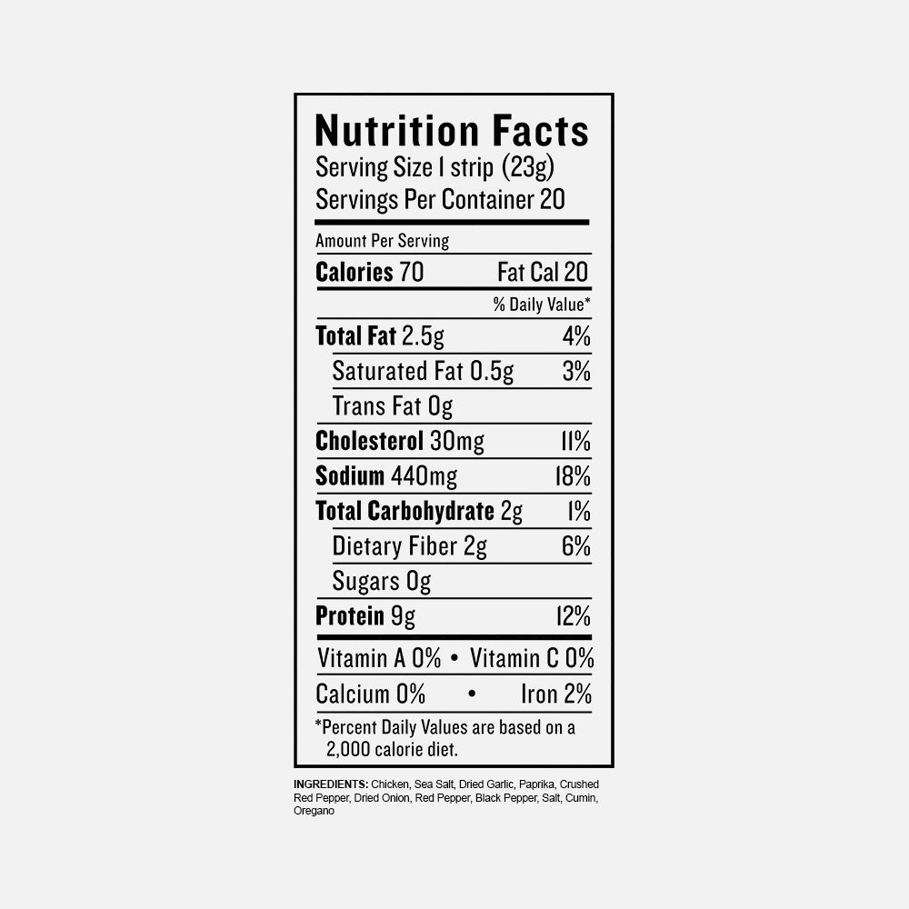 Chicken Sriracha Snack Strip 9g Protein - 0.8oz
