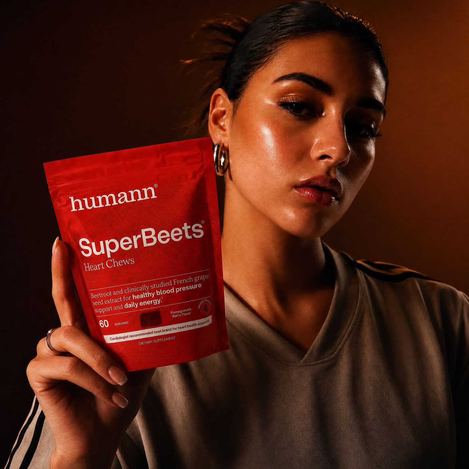 HumanN - SuperBeets Heart Chews Pomegranate Berry - 60 Chews