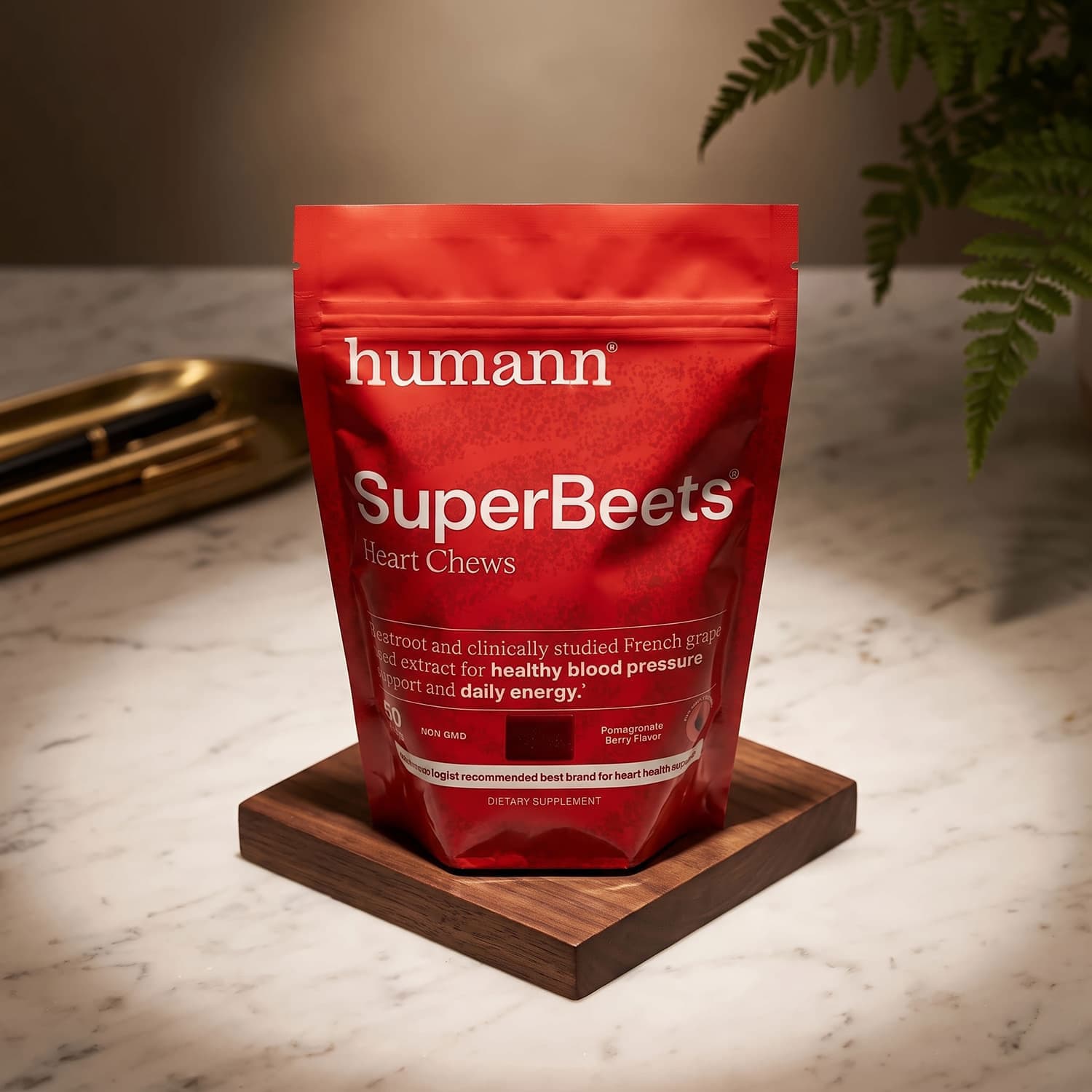HumanN - SuperBeets Heart Chews Pomegranate Berry - 60 Chews