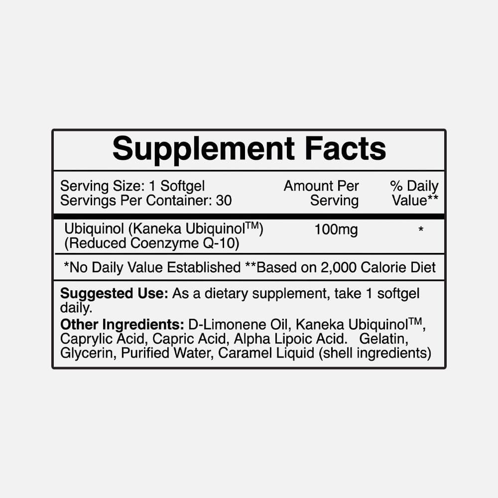 Ubiquinol CoQH-CF 100mg - 30 Softgels