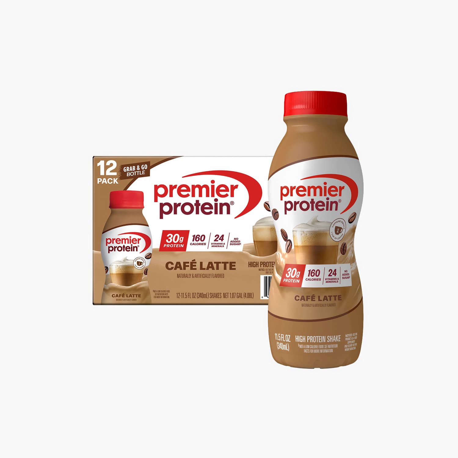 Premier Protein - Protein Shake Café Latte - 340 ml 12-Pack