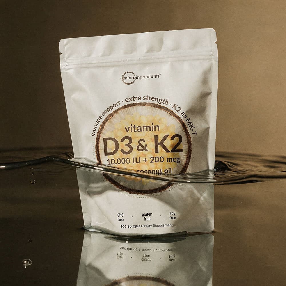 Vitamin D3 10000 IU + K2 MK-7 200mcg - 180 Softgels