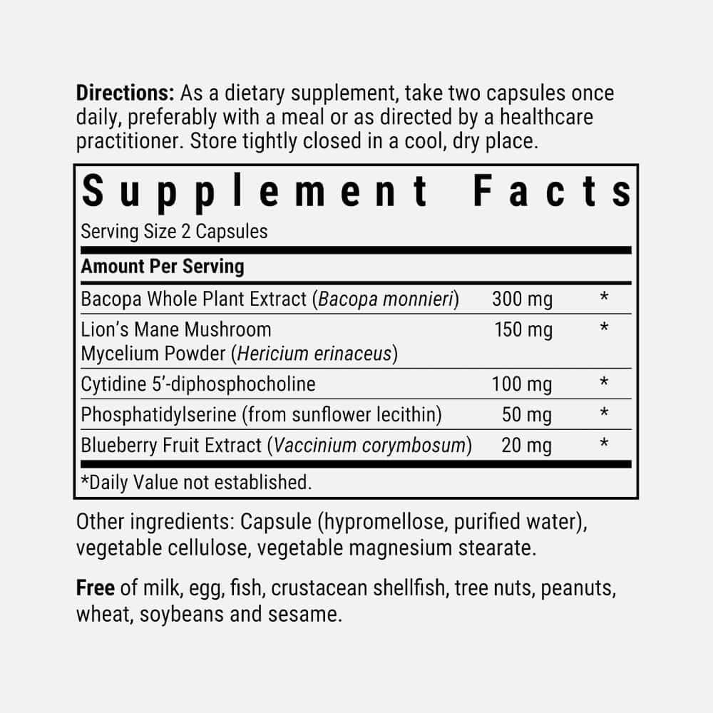 BrainPower Nootropic Blend 60mg - 60 Vegetable Capsules