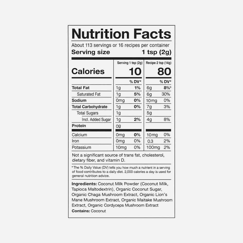 Coconut Superfood Creamer with Adaptogens - 8oz Powder