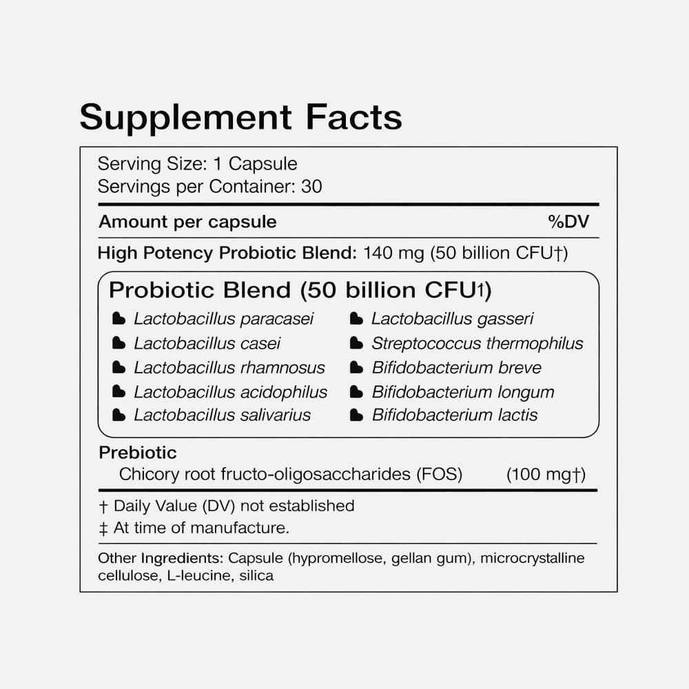 LoveBug Probiotics 50 Billion CFU - 30 Capsules