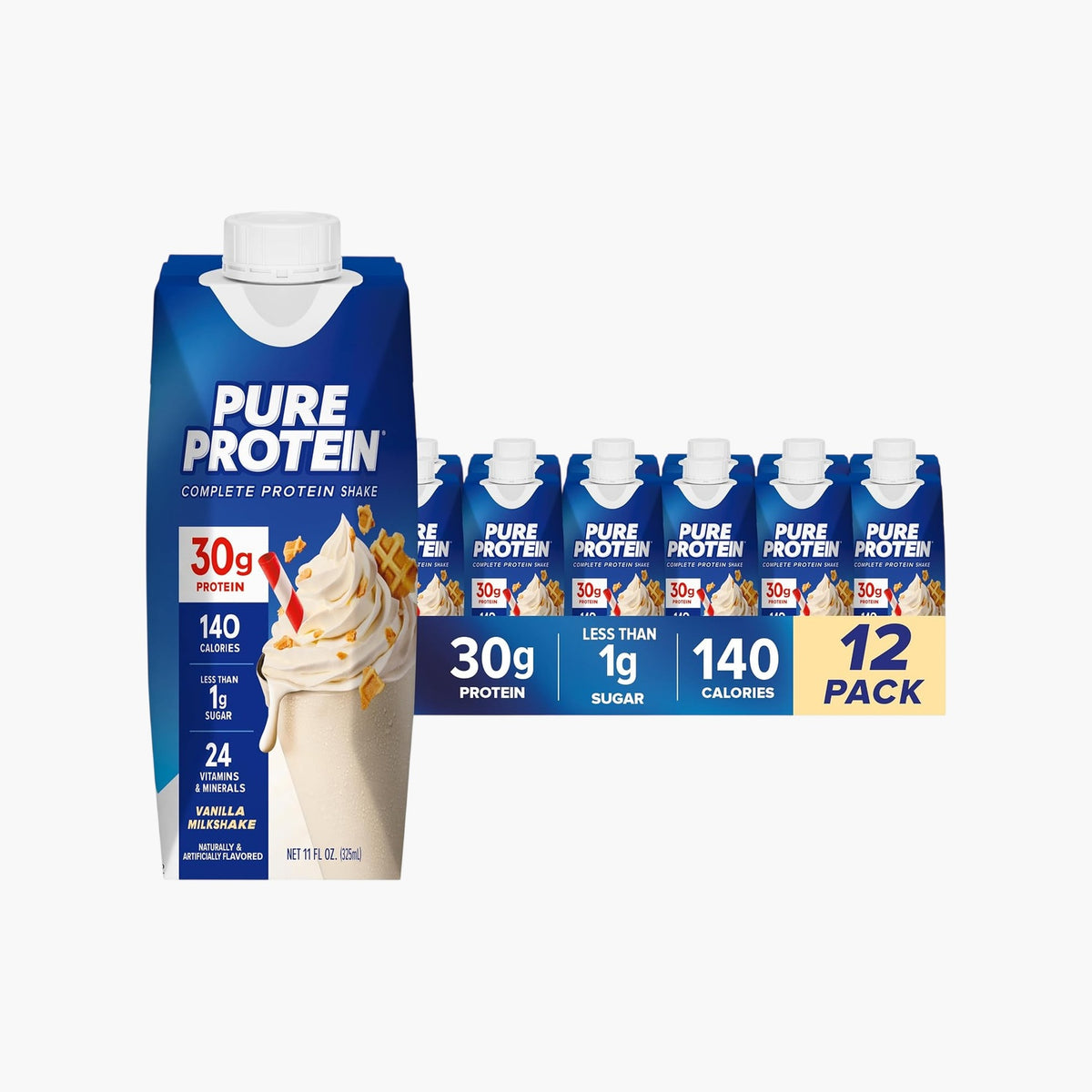 Pure Protein - Protein Shake 30g - Vanilla - 12 x 11 fl oz