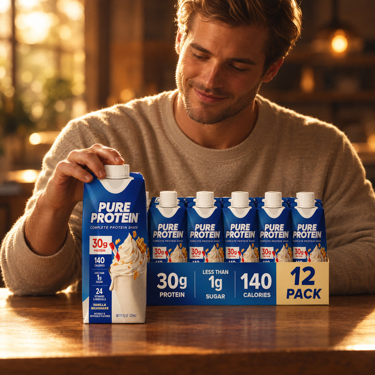 Pure Protein - Protein Shake 30g - Vanilla - 12 x 11 fl oz