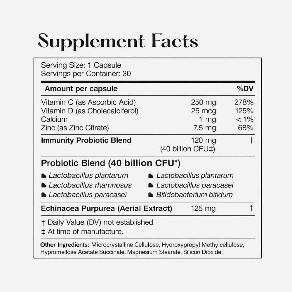 Immune Support Probiotic 40 Billion CFU - 30 Capsules