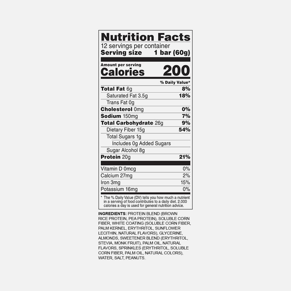 No Cow Birthday Cake Protein 20g - 12 Bars
