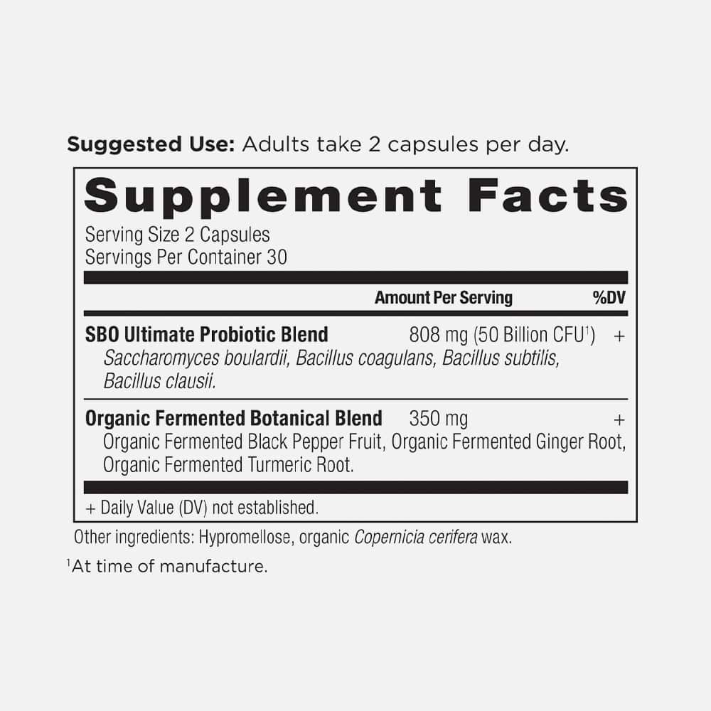 SBO Probiotics Ultimate 50 Billion CFU - 60 Capsules