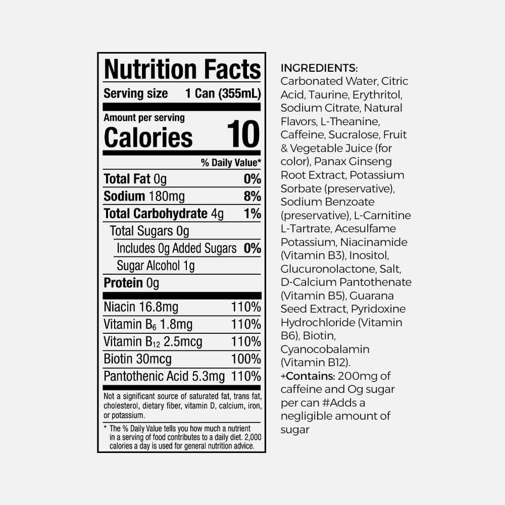 Energy Drink, 12 Pack – Cosmic Stardust Flavor