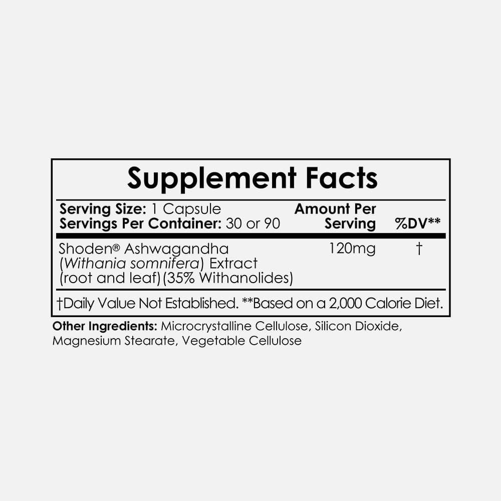 Shoden Ashwagandha Extract 120mg - 30 Capsules