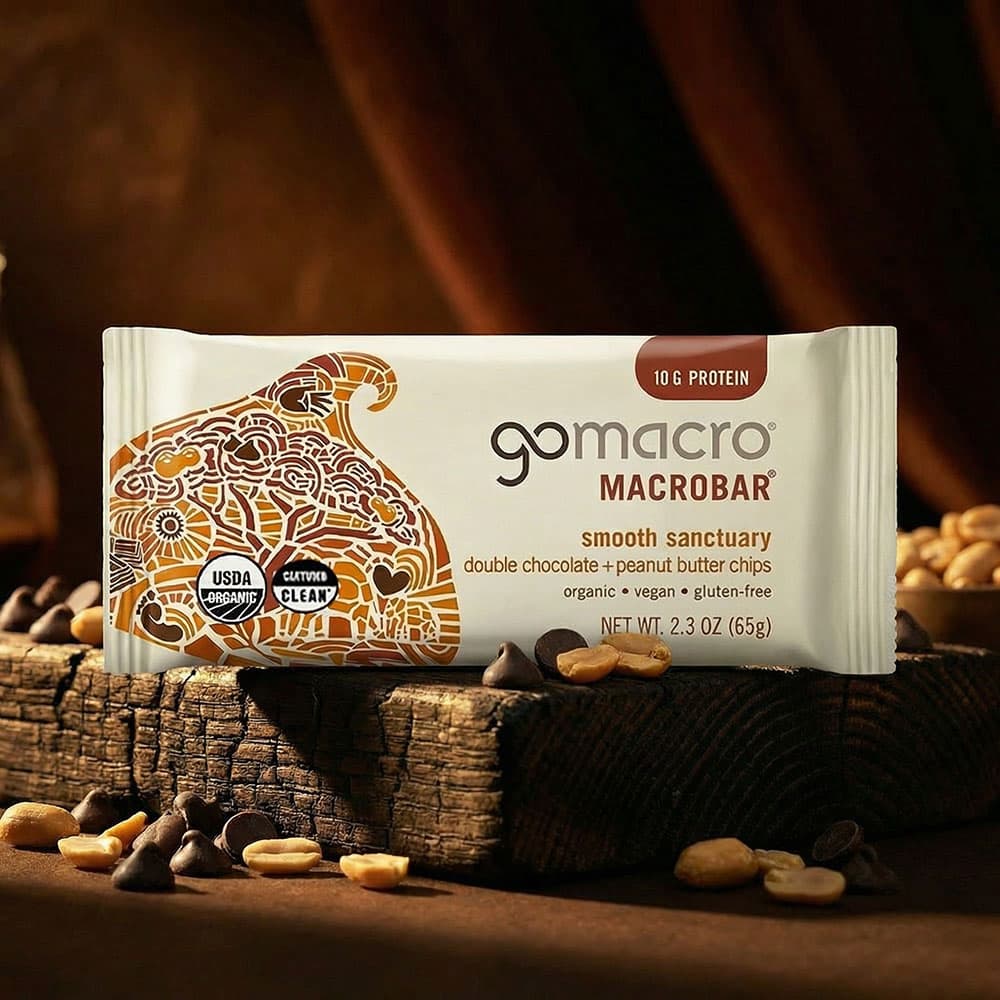 GoMacro Double Chocolate + PB Chips Bars - 12 Bars