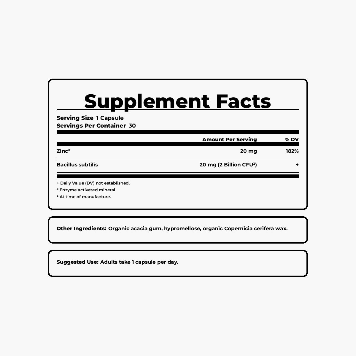 Ancient Nutrition - Probiotics with Zinc - 30 Capsules