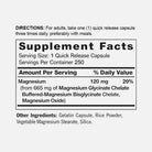 Magnesium Bisglycinate 665mg - 250 Capsules