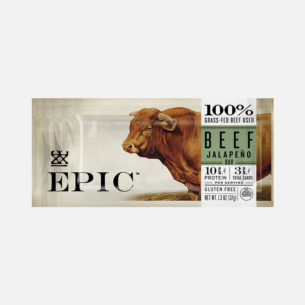 Beef Jalapeno Bars 9g Protein - 12 Count (Keto/Paleo)