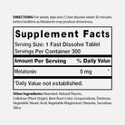 Melatonin 5 ملغ - 300 قرص سريع الذوبان بنكهة التوت