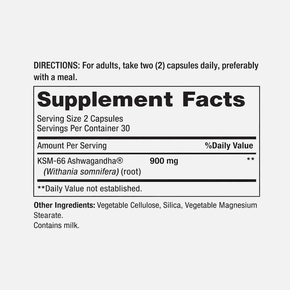KSM-66 Ashwagandha 450mg - 60 Capsules