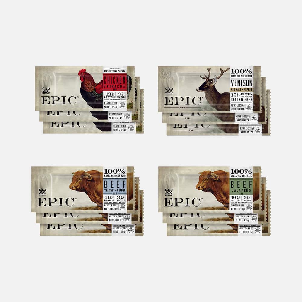 Epic Bars Variety Pack 10‚Äö15g Protein - 12 Bars