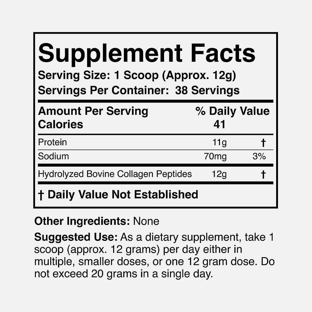 Hydrolyzed Collagen Peptides 11g - 480ml Powder