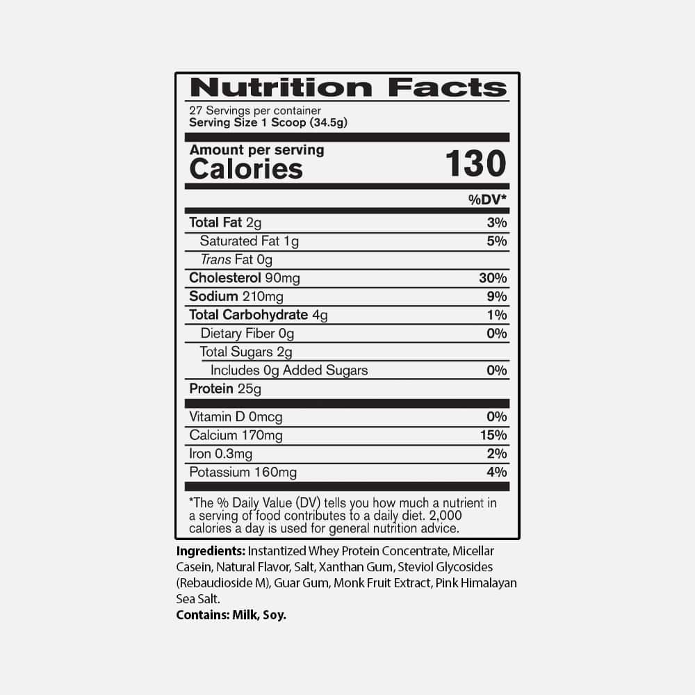 Whey + Casein Protein Blend 25g - 27 Servings (Vanilla)