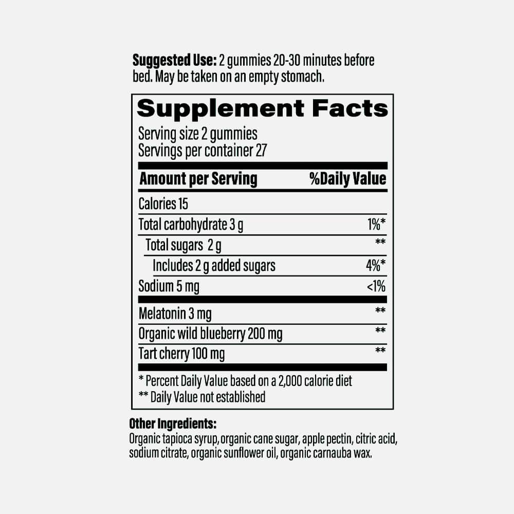 Melatonin 3mg - 54 Berry Vegan Gummies