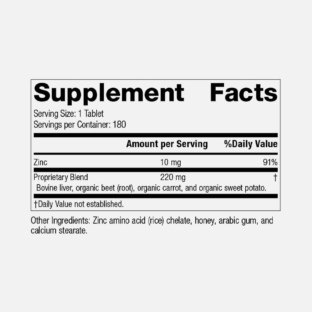 Zinc Chelate 20mg - 180 Tablets