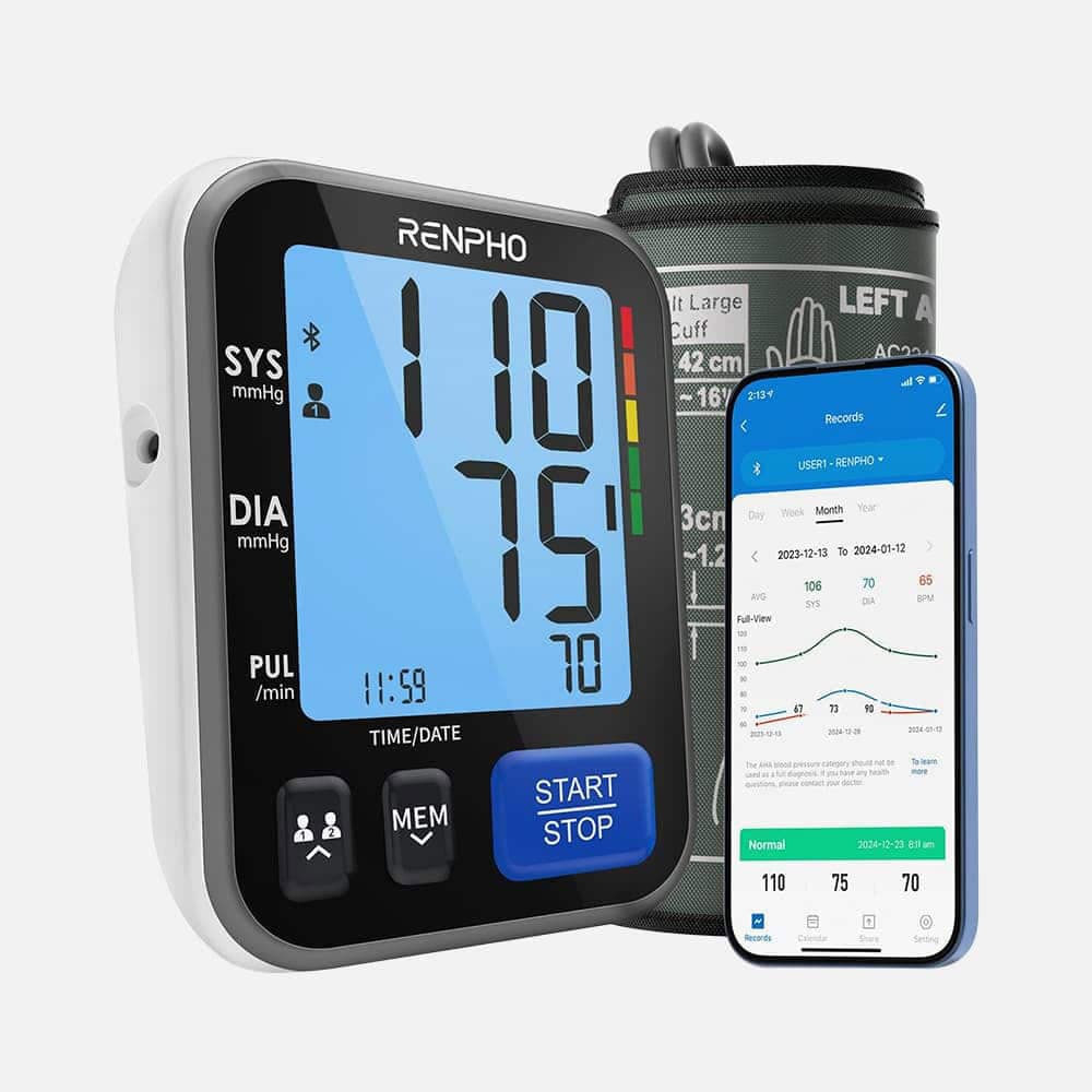 RENPHO Bluetooth Blood Pressure Monitor - 1 Unit