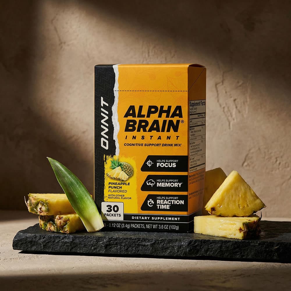 Alpha Brain Instant Nootropic Drink Mix Pinnaple Punch- 30 Packets