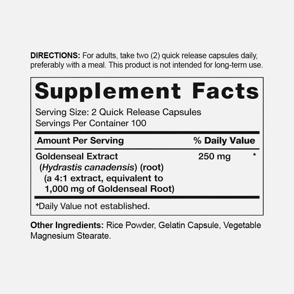 Goldenseal Root 1000mg - 200 Capsules