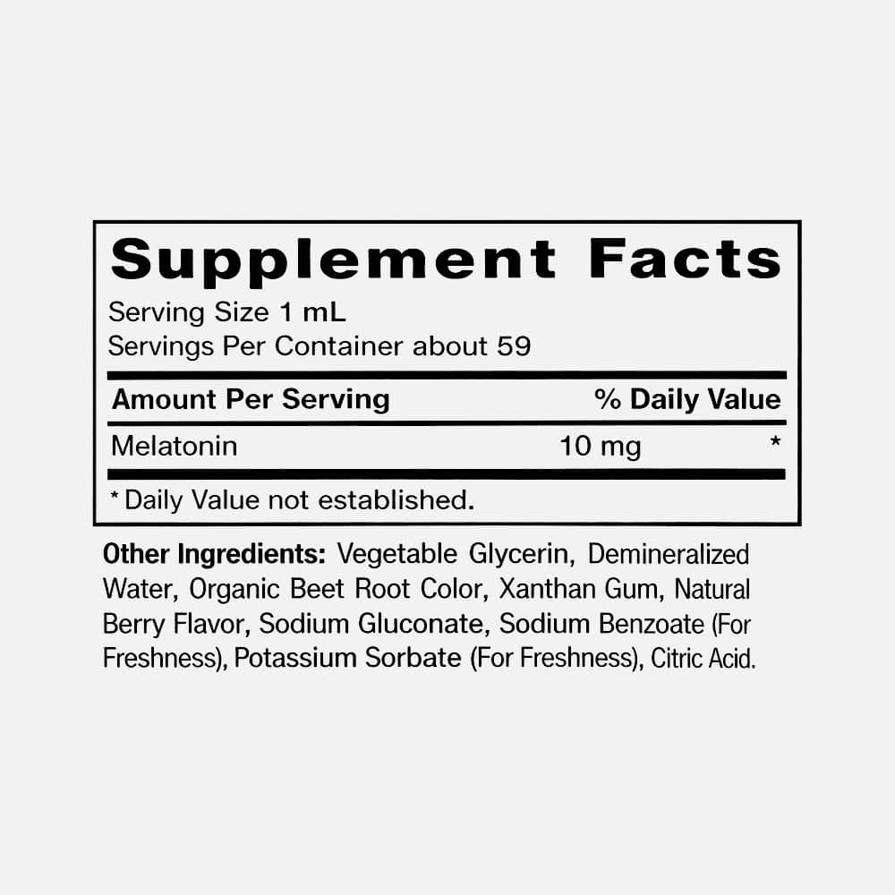 Melatonin 10mg - 2 fl oz Liquid Berry Drops