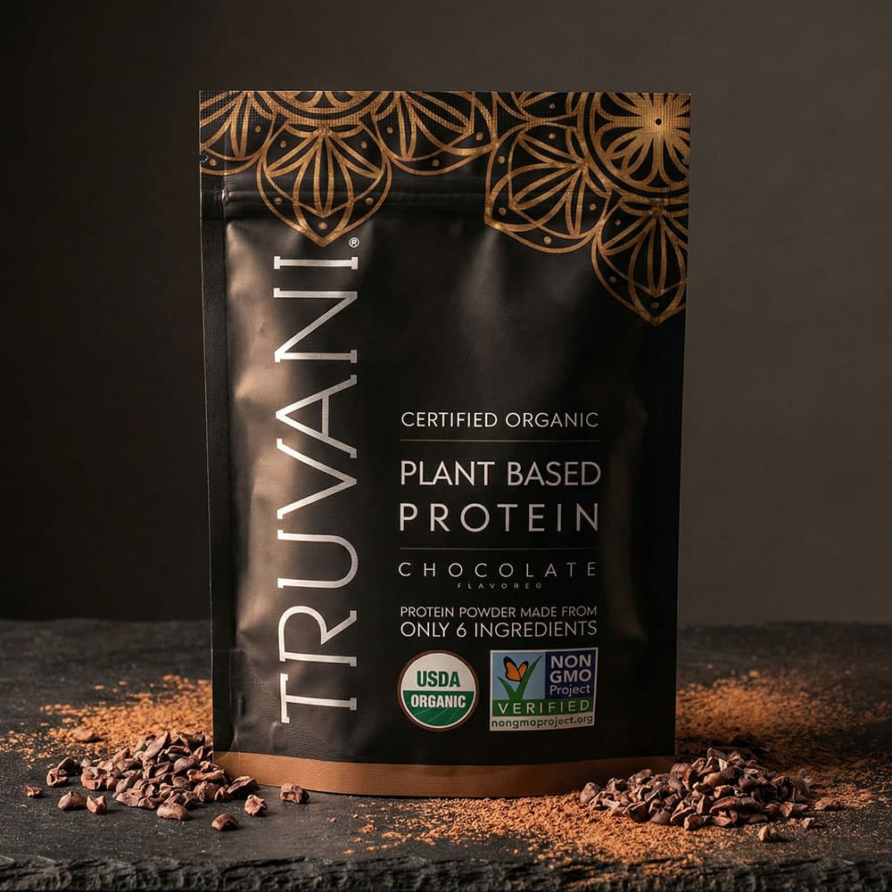 Truvani Organic Vegan Protein 20g - 10 Packets (Chocolate)