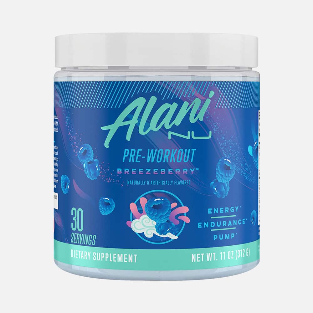 Alani Nu Pre-Workout Powder - Breezeberry Flavor, 30 Servings