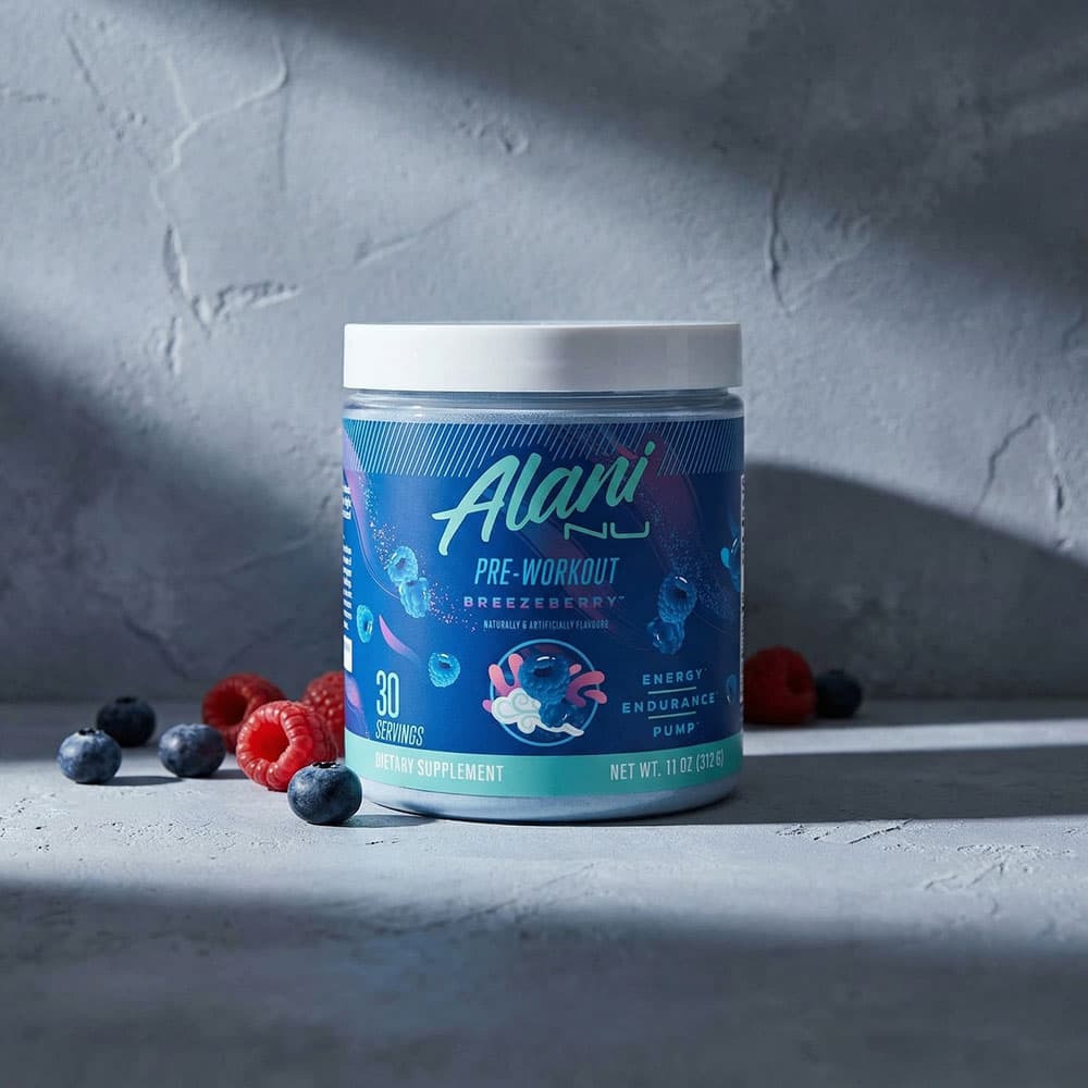 Alani Nu Pre-Workout Powder - Breezeberry Flavor, 30 Servings