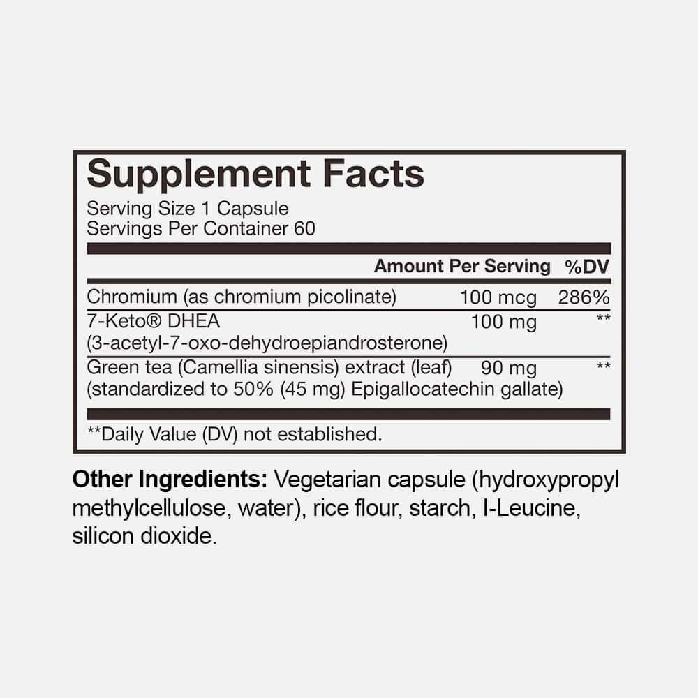 Green Tea Extract with Chromium 7-Keto DHEA - 60 Capsules