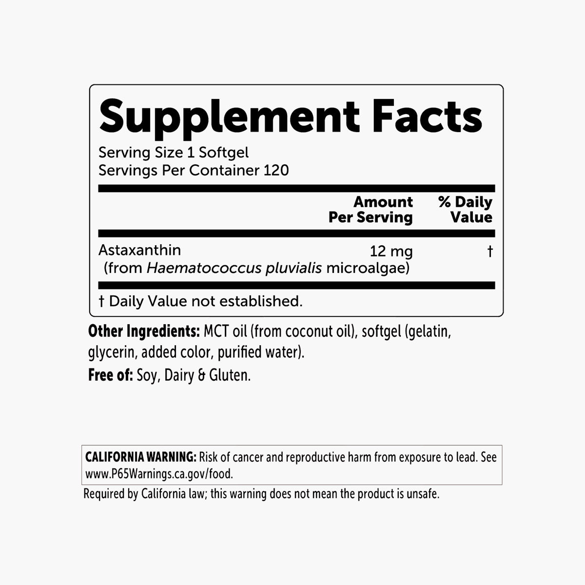 Astaxanthin with MCT Oil