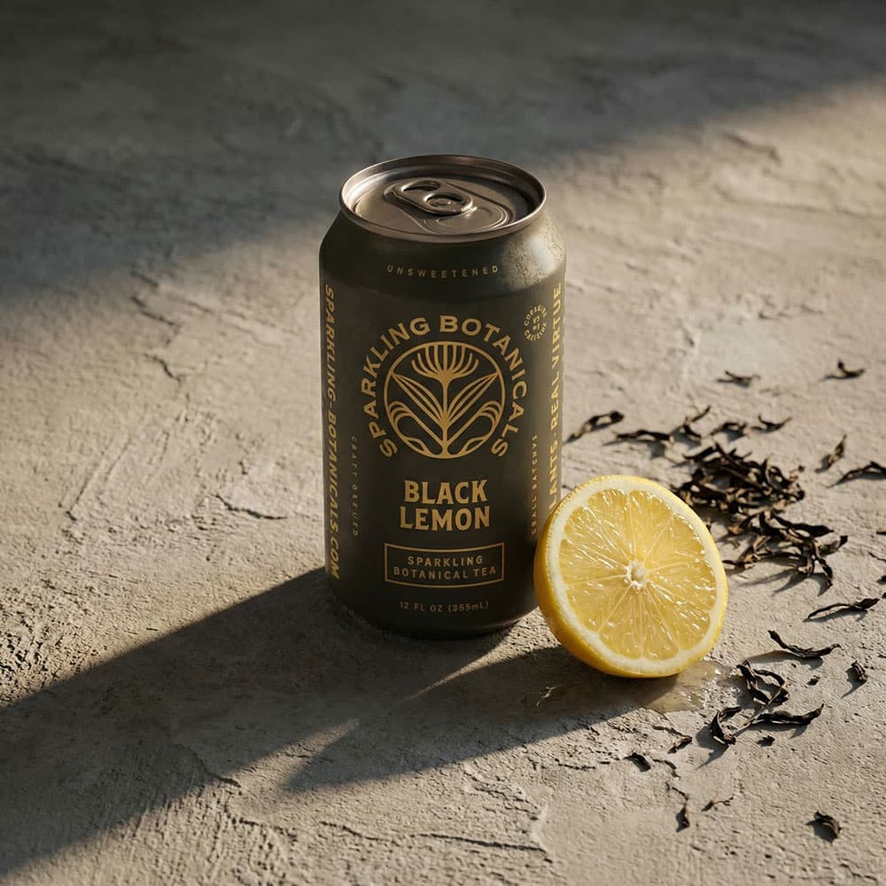 Black Lemon Sparkling Botanicals - 12 x 12oz Cans