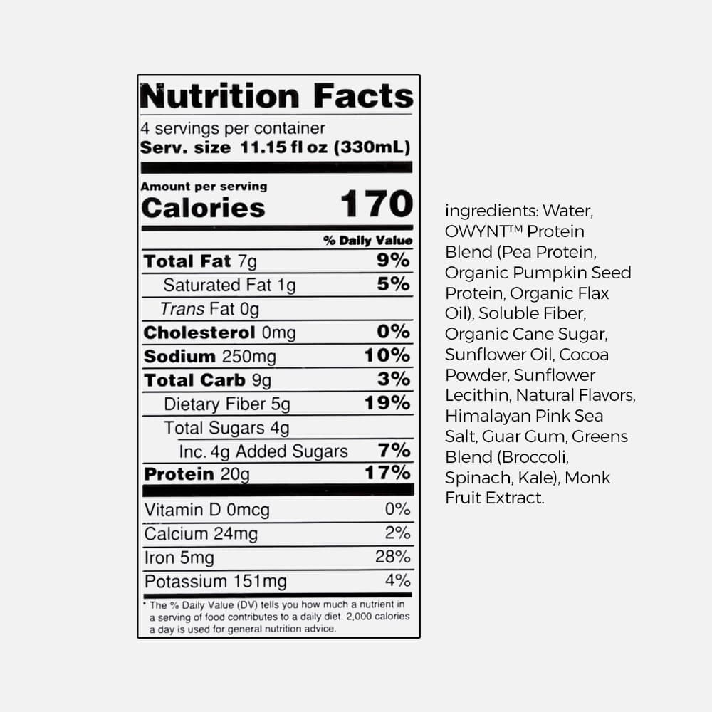 OWYN Dark Chocolate Protein Shake 150mg - 4 Bottles